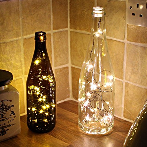 Image of XERGY Battery Powered Copper Wire LED String Lights for Bedroom, Wedding, Diwali (5 M, 50 LEDs, Warm White) Christmas Tree Decoration Lights Festival ladi Rice Light