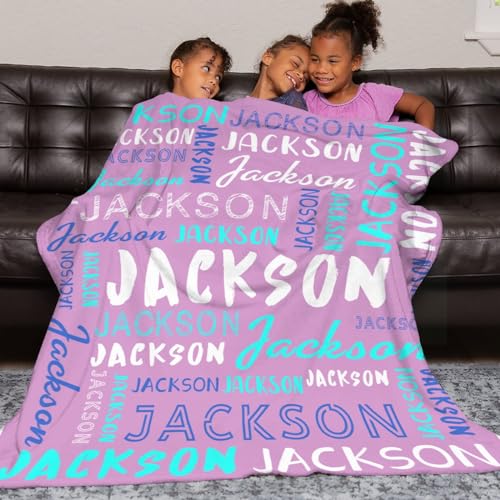 Personalized Name Blanket Customized Baby Blankets for Girls Boys Adults Monogrammed Blankets and Throws Christmas Birthday Mothers Fathers Valentines Day Gift