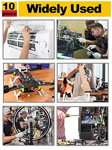 Rocaris 10 Pack Extra Long Phillips Screwdriver Bit Sets, 1/4 Inch Hex Shank Magnetic Screwdriver Bits Cross Head S2, 8 Inch #TOP5