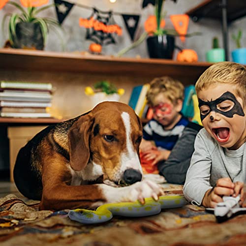 Gefälschte Schlangen Spielzeug Weiche Gummischlangenfigur Gartenschlange Vögel erschrecken Eichhörnchen Python Schlange Spielzeugfiguren Stressabbau Spielzeug Halloween Streich Requisiten (Python)