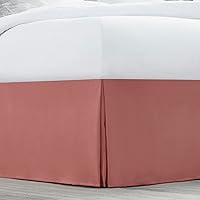 Vista 241 de Nestl - Falda plisada de cama de fácil ajuste, con caída a medida de 14 pulgadas, microfibra suave de doble cepillado, con calidad de hotel
