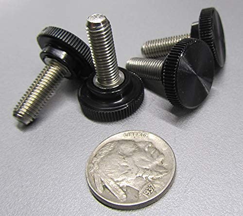 18-8 SS Plastic Head Knurled Thumb Screws FT 1/4-28 x .750" Length 10 Pcs