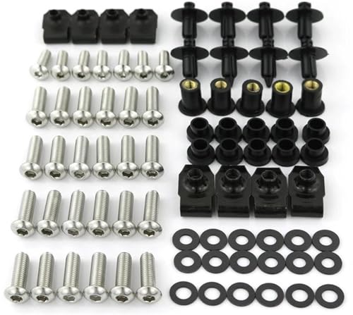 Kit visserie carénage YZF-R1 2002-2003 argent avec boulons et écrous
