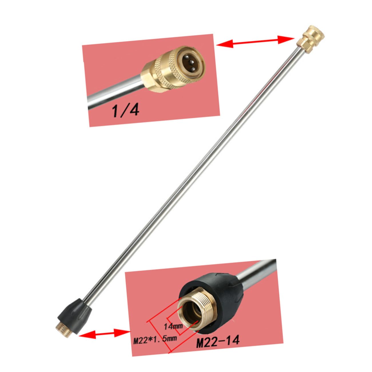 Pistolet Nettoyeur Haute Pression Multifonction pour Lavage de Voiture | Commande Main, Plastique et Cuivre, Arrosage Jardin et Entretien Extérieur