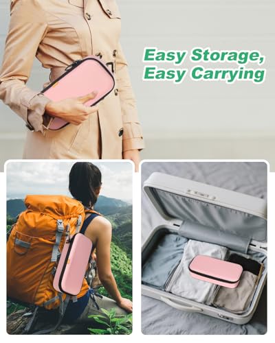 Image of Light-Pink Stethoscope Case for 3M Littmann Stethoscopes, MDF Acoustica Stethoscopes - Hard Shell Stethoscope Bag Universal Travel Carrying Case for Doctor, Nurse Accessories, Medical Tools
