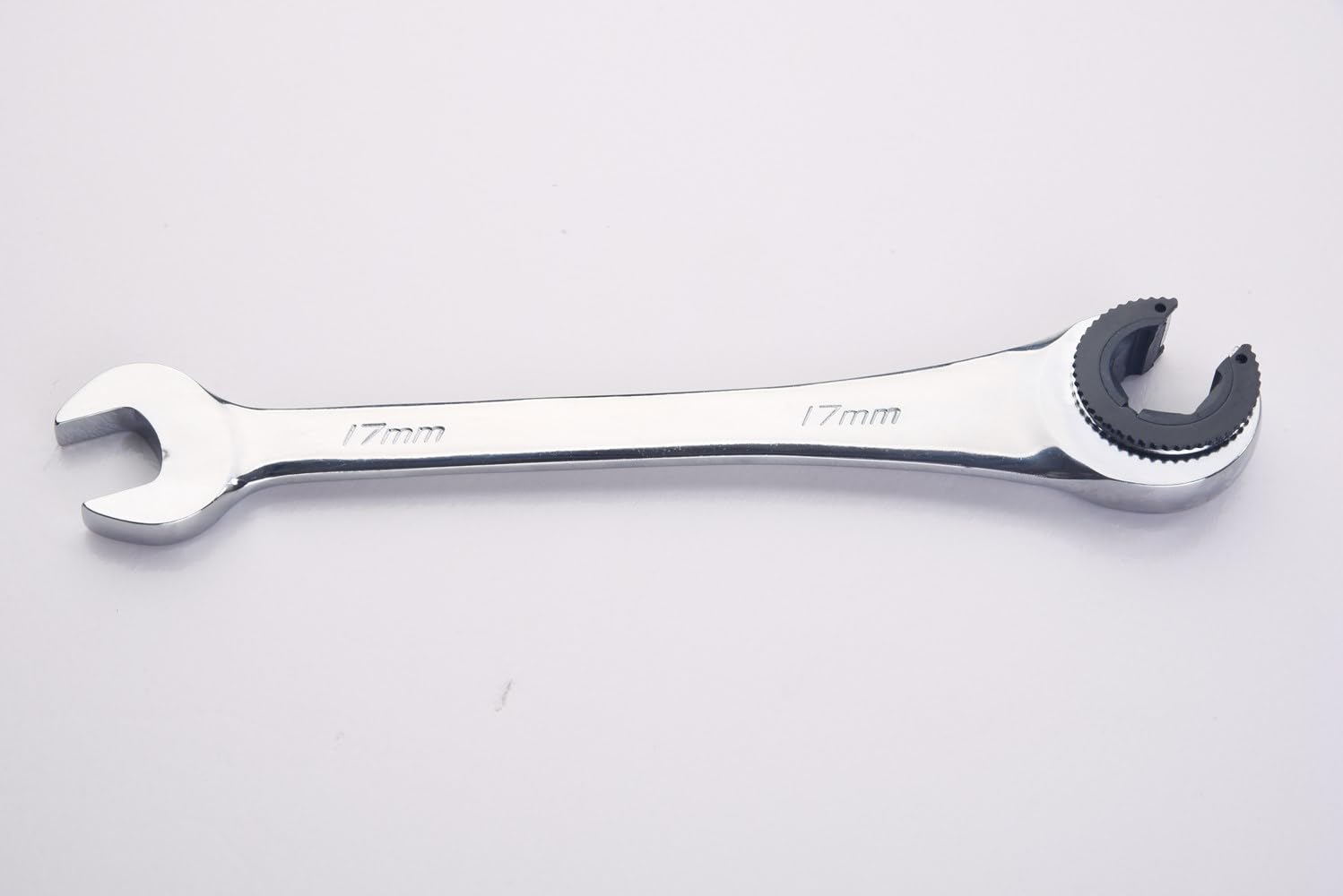 FLZOSPER 17mm Metric Fix Tubing Wrench?Fixed Head Tubing Ratchet Open End Wrench, Ratcheting Fix Combination Wrench Spanner