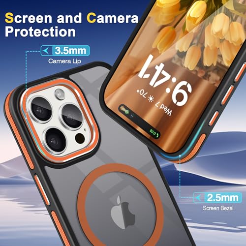 Coque antichoc iPhone 15 Pro Max Magsafe rigide mate avec cache objectif - 2