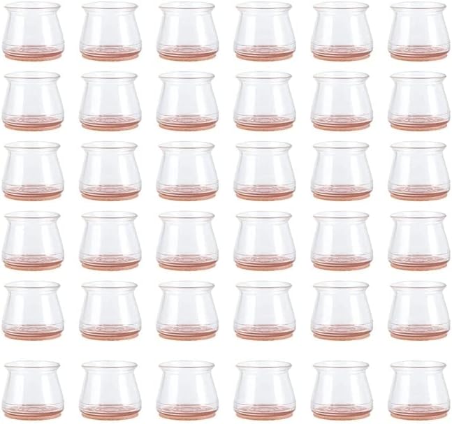 36 Pieces Chair Leg Caps Chair Leg Protectors, Felt Glides for Chairs, Silicone Protective Caps for Chair Legs