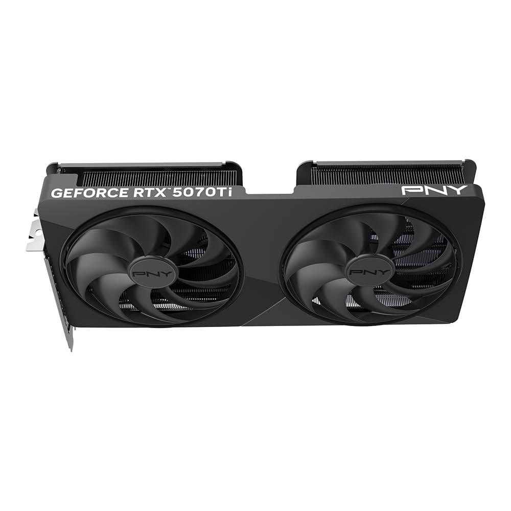 PNY Tarjeta gráfica NVIDIA GeForce RTX™ 5070 Ti Slim de Doble Ranura OC (16 GB GDDR7, 256 bits, Velocidad de Aumento: 2572 MHz, PCIe® 5.0, HDMI®/DP 2.1, NVIDIA Blackwell Architecture, DLSS 4.5)
