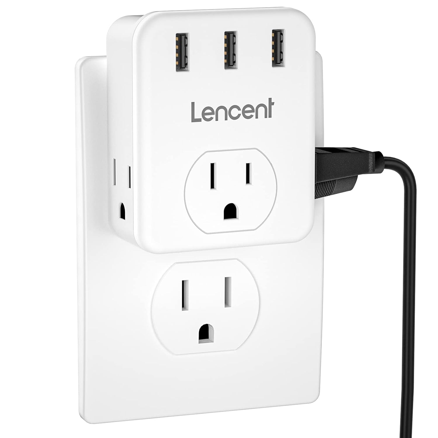 LENCENT Multi Plug Outlet Extender, Electrical 3 Outlets Splitter with