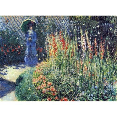 Impression sur toile Gladiolas de Monet, reproduction d'art durable