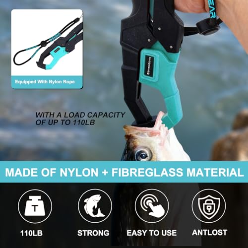 BasicGear Fishing Tool Kit, Pliers, Gripper, Scissors, Knife, Blue - image 4