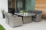 designer couchtisch glas und holz Gesamthöhe der Sitzelemente 85 cm, Gestell aus pulverbeschichtetem Aluminium, umflochten mit wetterfestem Kunststofgeflecht (Mix Rund- und Flachwickler)