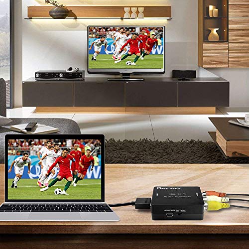image for HDMI to AV Adapter,Ozvavzk HDMI to CVBS 3RCA Composite 1080P Video Aud