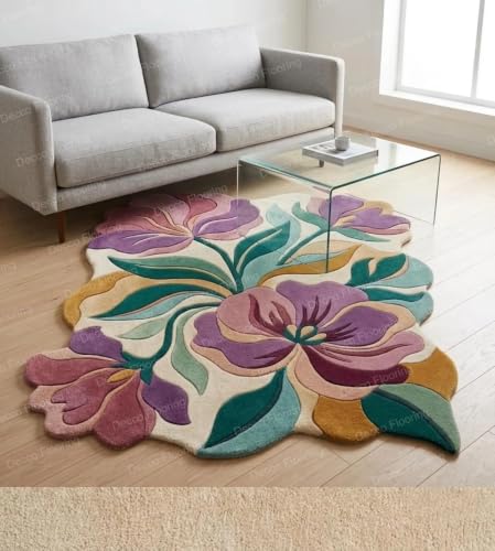 Image of Soft Pure Woolen Modern Collection Tufted Carpet for Living Room,Bedroom'Kitchen and Hall (6 X 8) Feet