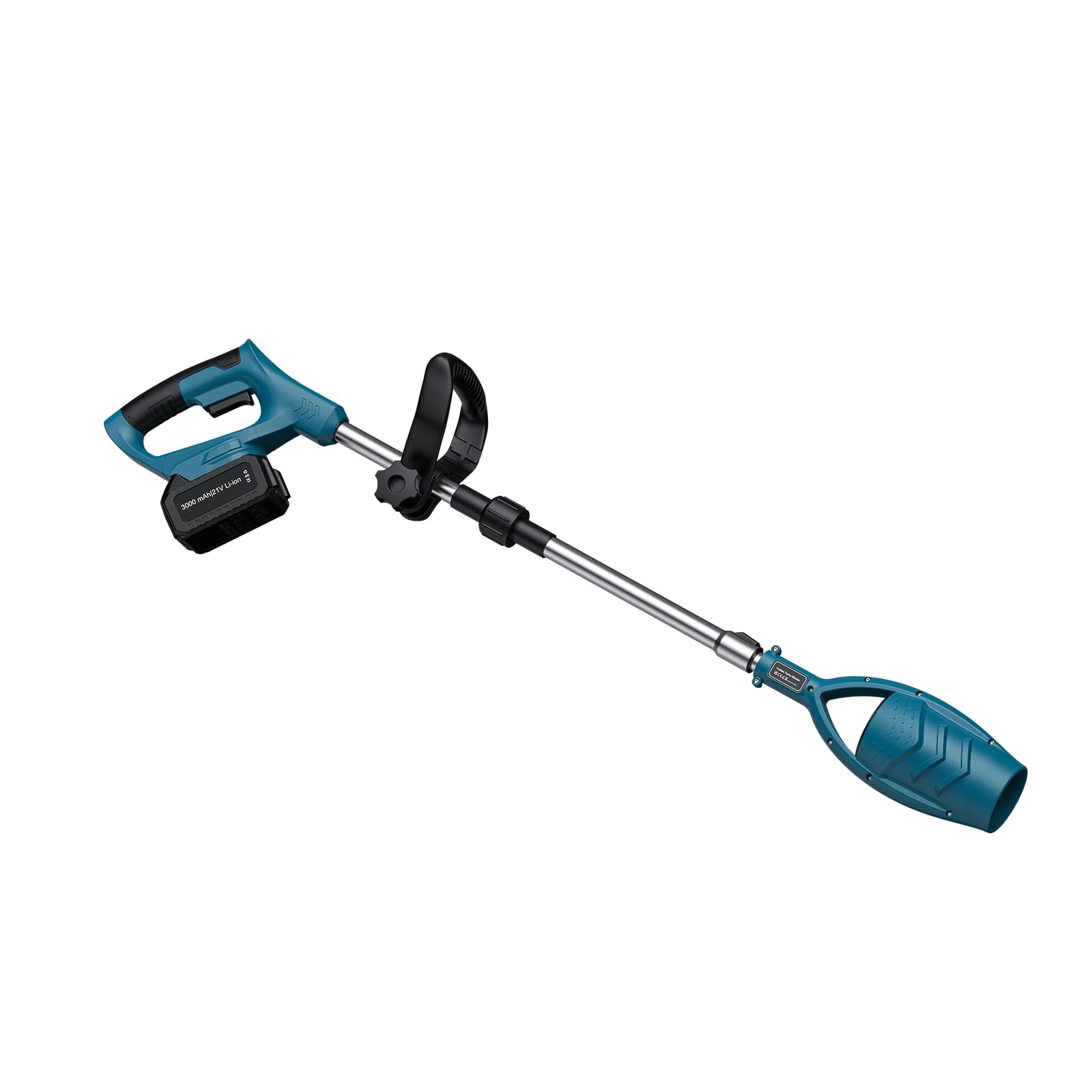Soplador de Hojas Inalámbrico, Motor Sin Escobillas 18.5V, Batería de Ion-Litio 3000mAh, Extensible 140cm, Ligero 540g, con 2 Baterías y Cargador, para Jardín y Patio