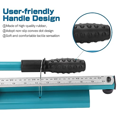 Herramienta de corte manual de riel – Regla de 50 cm, doble ranura, 35 mm de ancho, 7,5 mm de altura para cortar aluminio, hierro, acero
