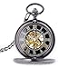 Produktbild Klassische stilvolle Taschenuhr.Industrial Maschinen Taschenuhr - männliche openwork geschnitzte retro flip student halskette tisch römisch waage geburtstagsgeschenk, antiker tisch ,Punk ( Color : A )