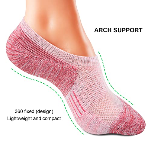 Image of Gonii Womens No Show Socks Athletic Ankle Socks Cushioned Running Low Cut | Breathable fabric, Reinforced toe heel, Thick sole pad, Anti-slip heel grip, Sweat-wicking, Anti-shrink, Sport & casual wear
