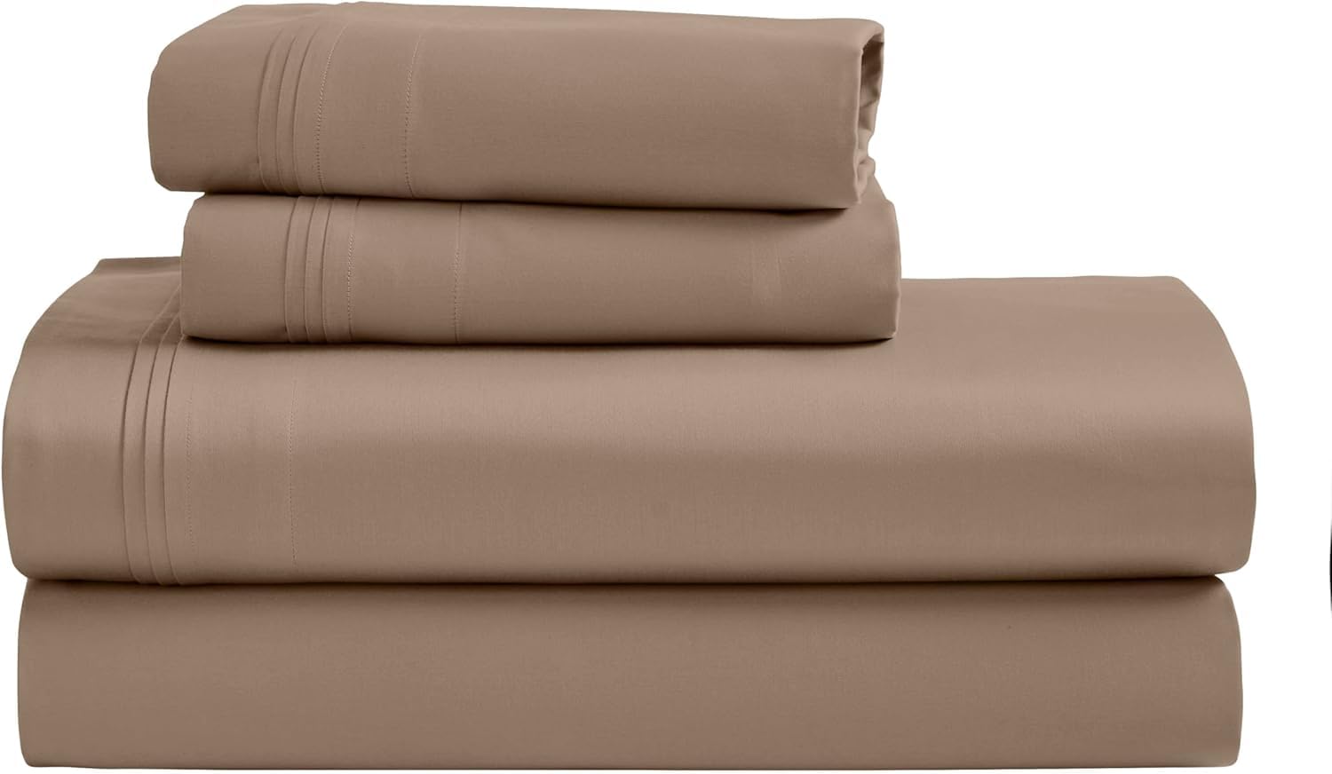 Superior Egyptian Cotton 4 Piece Sheet Set, Luxury 1500 Thread Count, Queen, Taupe