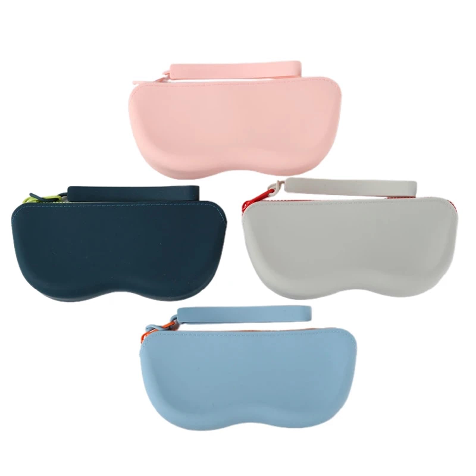 Custodia for occhiali da 2 pezzi morbida for con cerniera in silicone Borsa impermeabile for cosmetici for monete for donne e ragazze Per Riporre Gli Occhiali