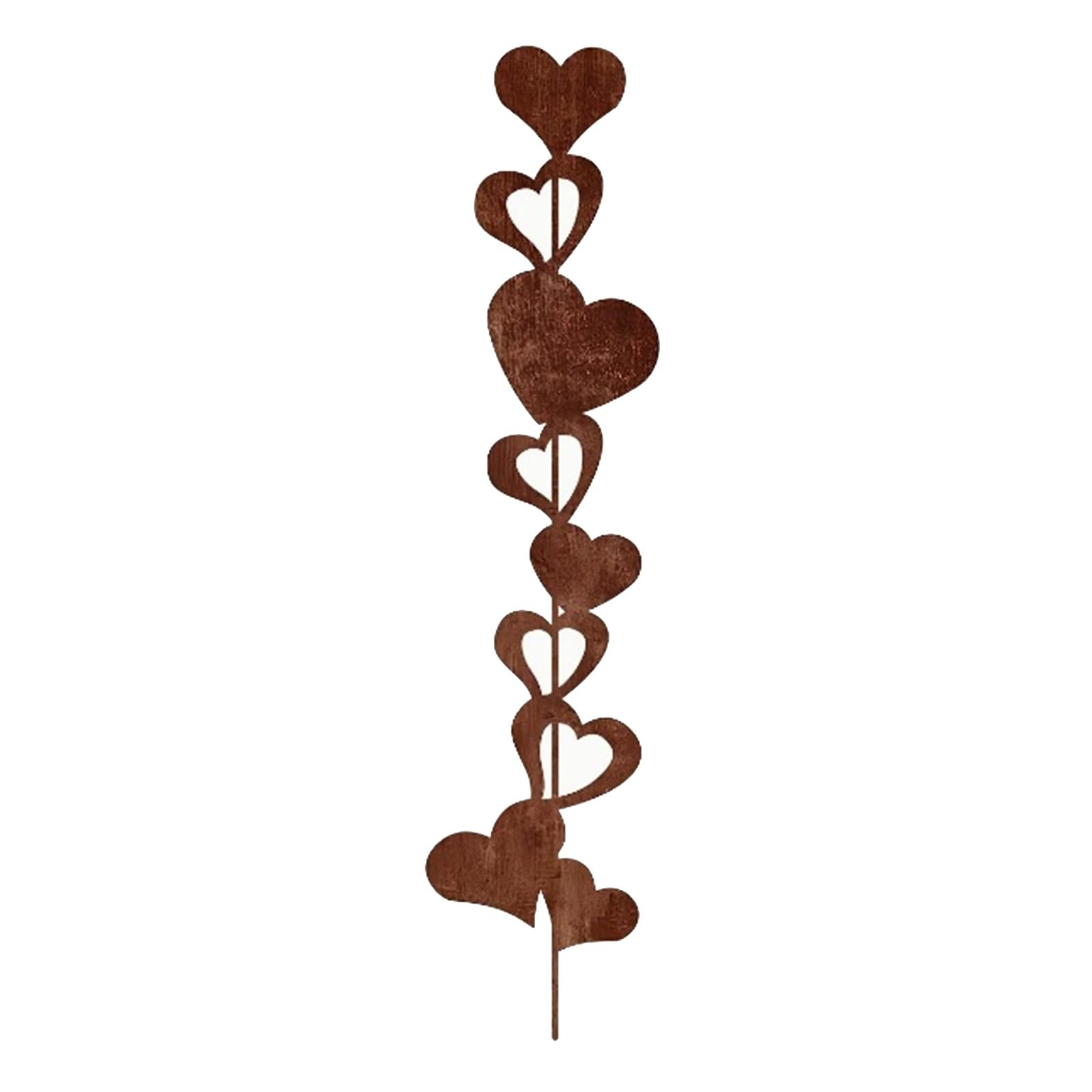 Zorescoleo As The Pic Show Antique Styles Heart Shape Yard Iron Stake Metal Garden Stake With Rusty Finish For Lawns Patios Backyard Ornament