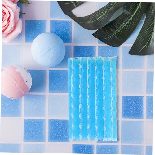 Toalla de baño larga exfoliante para limpiar profundamente la espalda y la cara en la ducha 8
