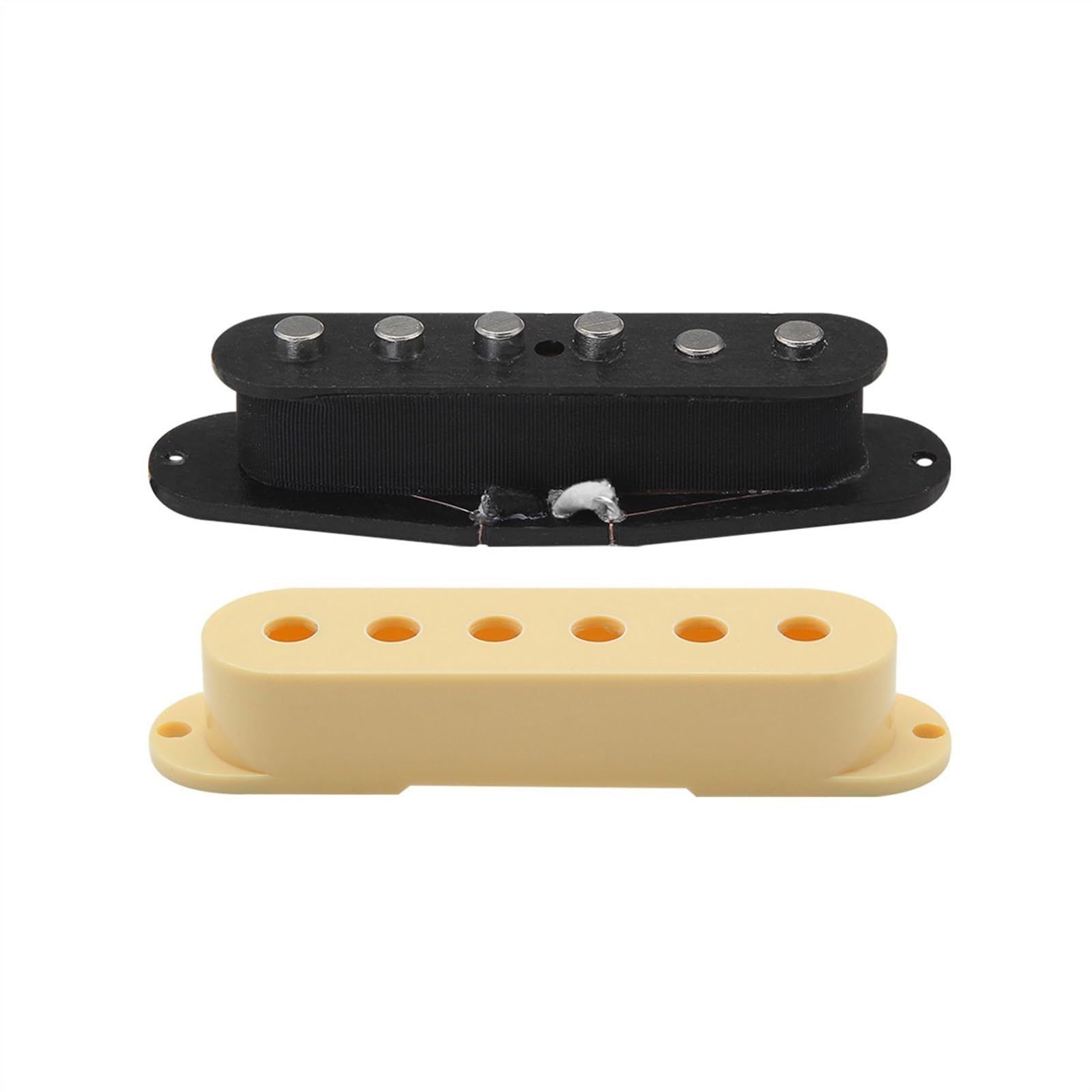 Piezas De Poste Escalonadas Alnico 5 Imán Guitarra Pastilla De Bobina Única Placa De Fibra Bobina Para For ST Piezas De Guitarra Piezas de Guitarra Eléctrica