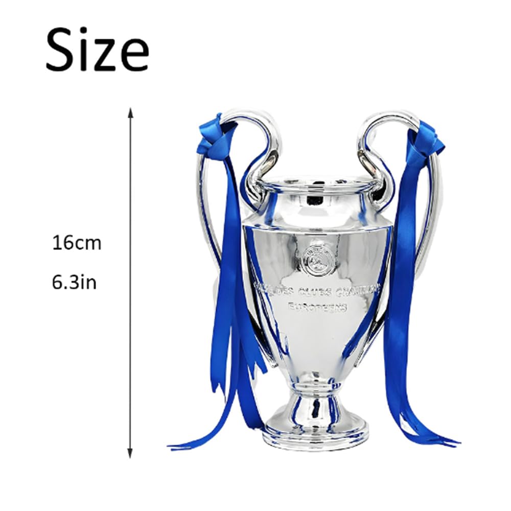Trophée des Champions d'europe De Football Trophées De Football Objets De Collection De Fans Décorations De Bureau À Domicile De Bar,16cm/6.3in