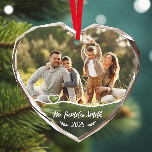 Personalisierte Weihnachtskugeln mit Foto - 2025 Personalisierter...