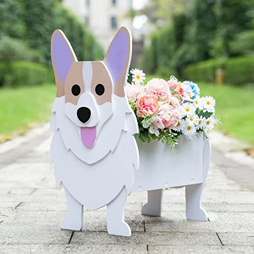Cute Dog Flower Planter Plant, PVC Animal Plant Pots Garden Planters for Succulent Small Gifts Dog Planter - Image 3