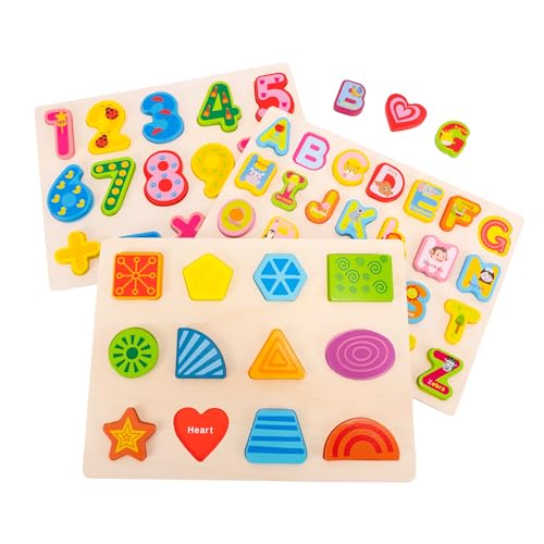 XJYQJD 3-in-1 Alphabet Puzzle Set