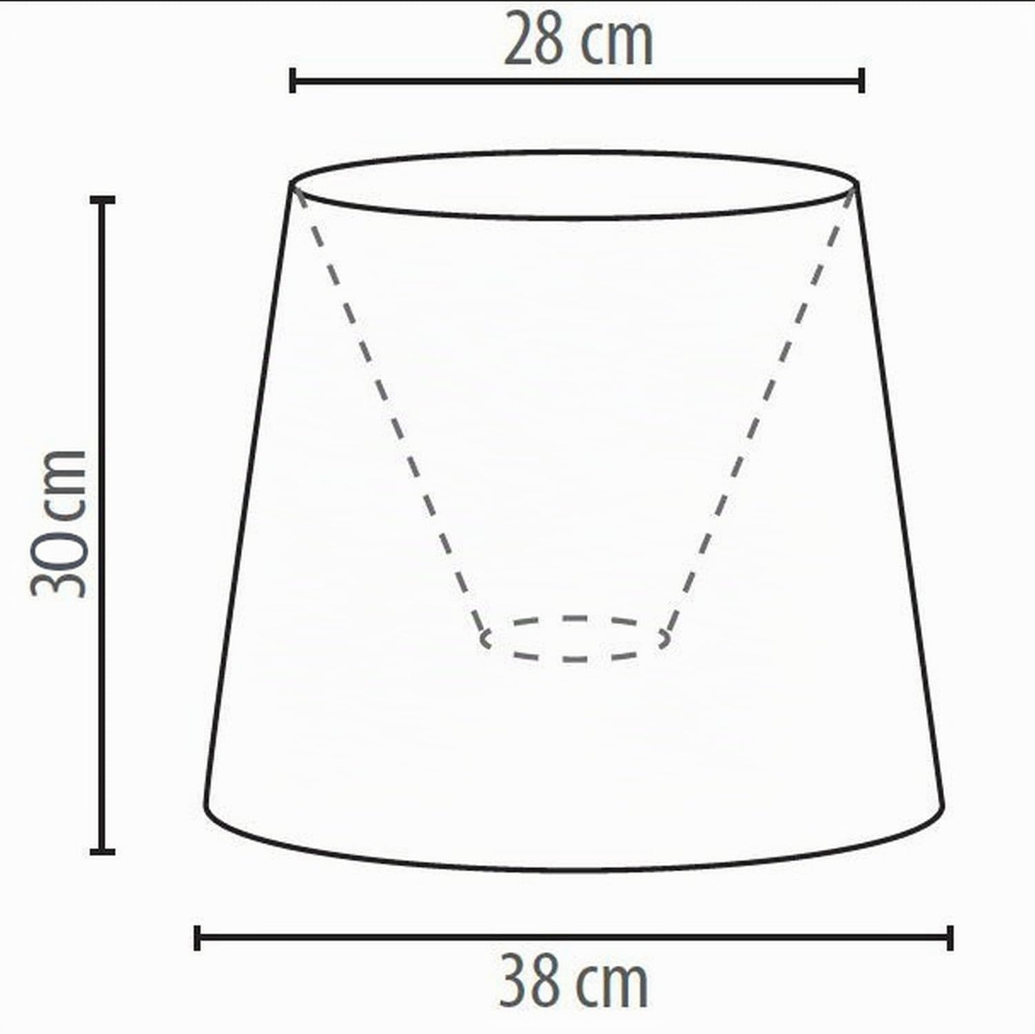 XL Lampenschirm Stoff in Cappuccino für Wohnzimmer Stehleuchten B:38 cm E27 konisch wohnlich blendarmer Leuchtenschirm WILLOW