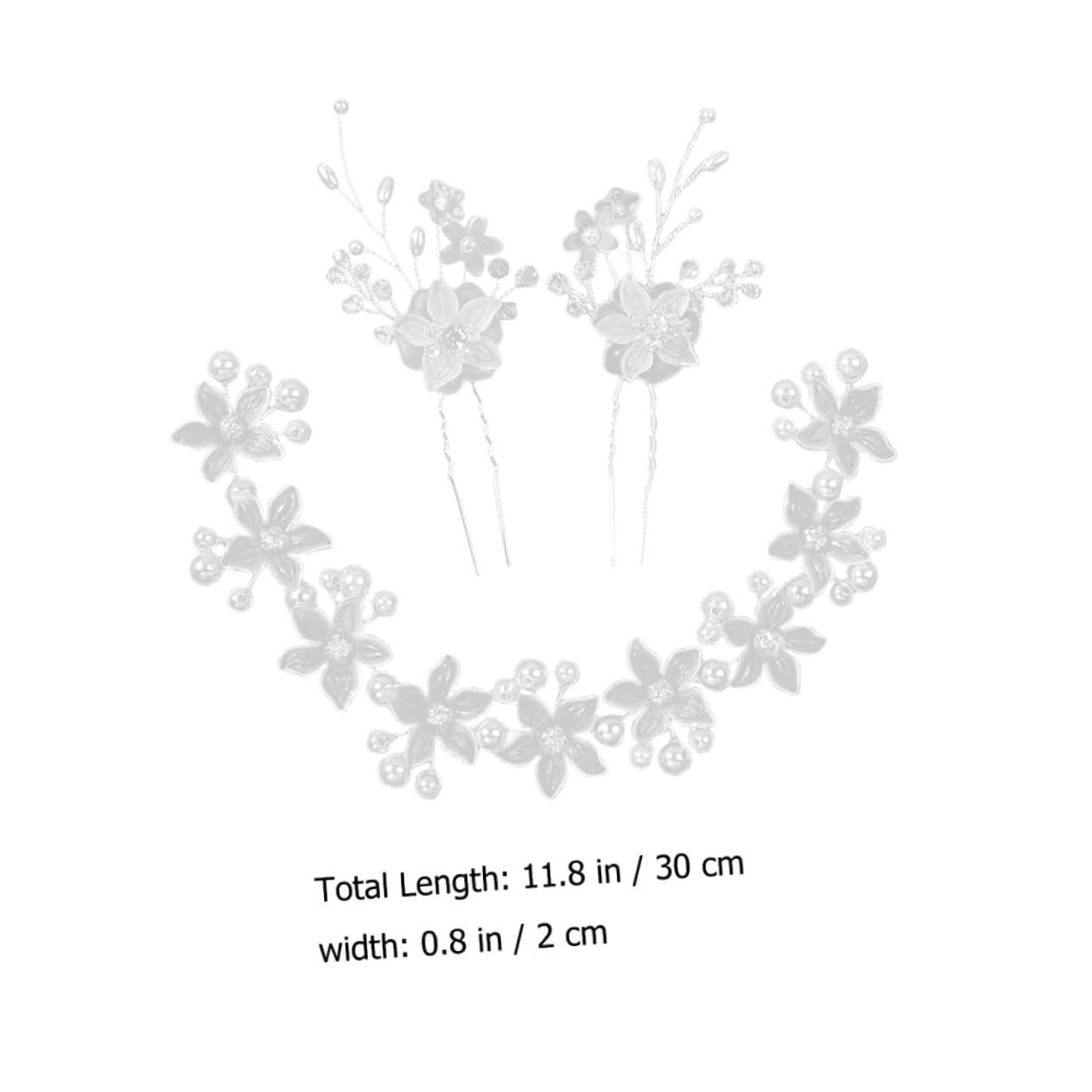 Beavorty 4juegos Diadema De Perlas Flores y Horquillas Para Novias y Fiestas Accesorio De Cabello Elegante y Delicado Para Mujeres