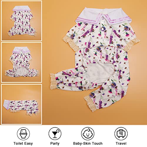 LovinPet Dogs Clothes, Wound Care, Lapel Dog T-Shirts for Large Dog, Lightweight Stretchy Fabric, Cuddle Bee Garden Amethyst Prints Large Dog Pjs for Dogs Pitbull Clothes XL LovinPet Dogs Clothes, Wound Care, Lapel Dog T-Shirts for Large Dog, Lightweight Stretchy Fabric, Cuddle Bee Garden Amethyst Prints Large Dog Pjs for Dogs Pitbull Clothes XL