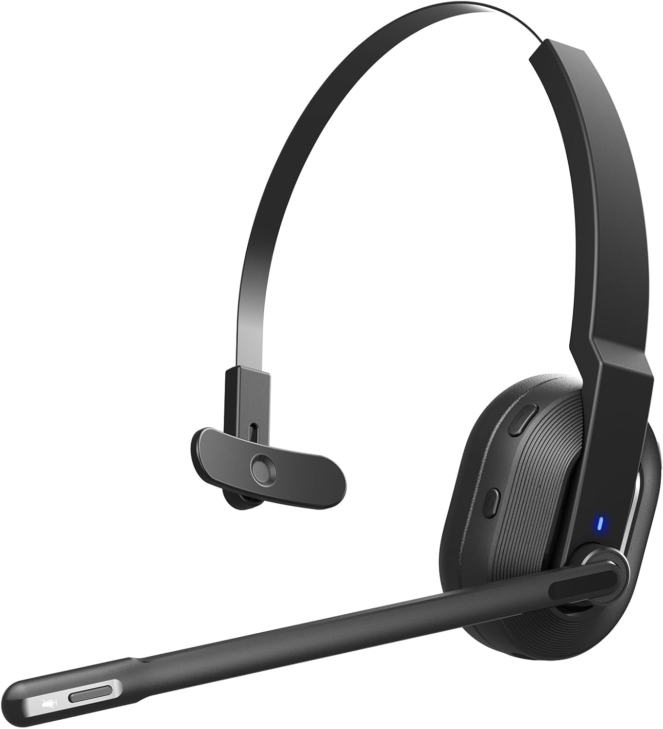 EKSA Trucker Bluetooth Headset, Wireless Headset with Microphone AI Noise Canceling, On Ear Bluetooth Headphone with Mute for Driver Office Call