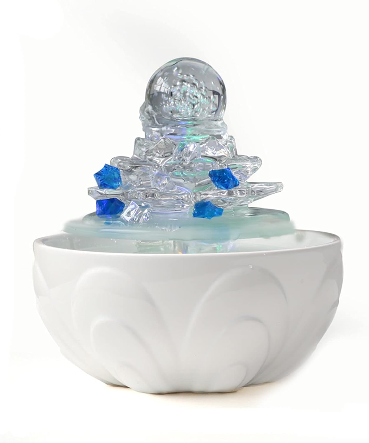 Tabletop Fountains Tabletop Water Fountains Indoor Waterfall Relaxation Desktop Fountain for Office Room Decoration Portable Feng Shui Fountain Zen Meditation Indoor Waterfall