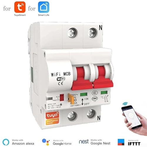 HpLive Interruttore Wi-Fi Smart Life Tuya, 2P