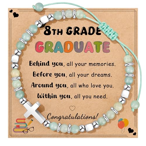 Image of JoycuFF 2026 Kindergarten Graduation Gifts for Her, Cute Heart Cross Bracelet Gifts for Her, Graduation Gifts for Teen Women Daughter Niece Granddaughter