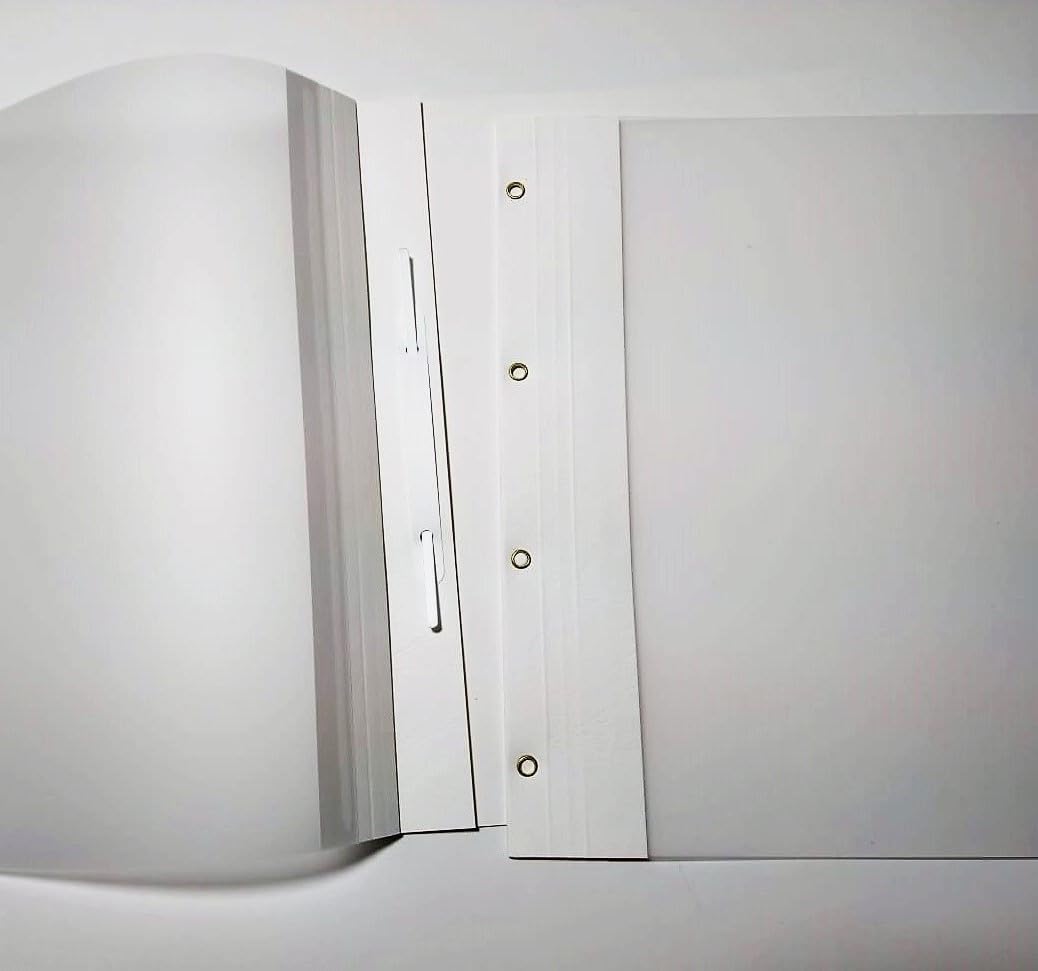 Präsentationsmappen DIN A4, 4-Loch-Abheftung, 100 Blatt Kapazität, Lederoptik, Mehrfarbig, 100 Stück