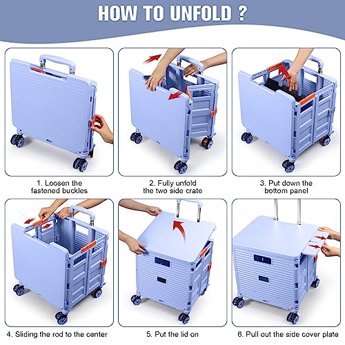 Chariot utilitaire pliable pour enseignants shopping et extérieur - 4