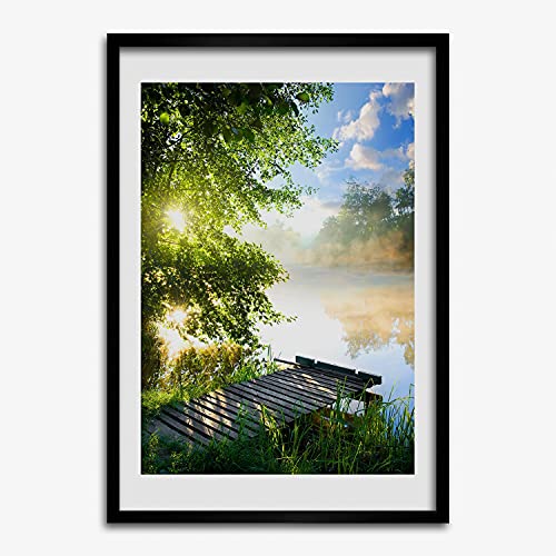 Cadre MDF haut de gamme tableau 50x70 cm Tulup affiche artistique bois moderne