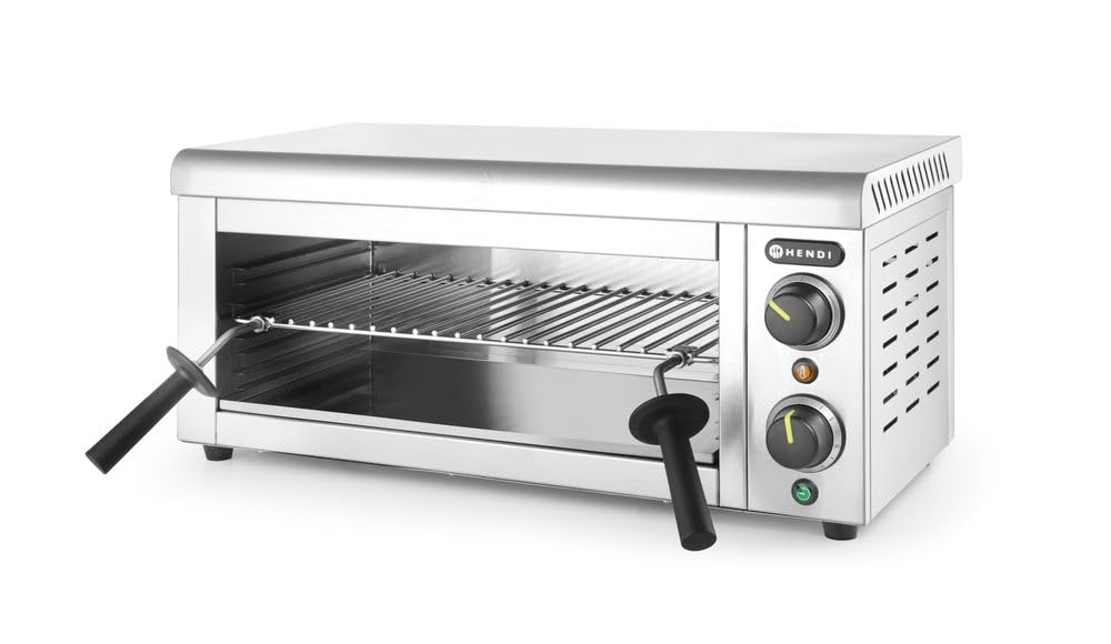 HENDI Salamandre électrique professionnelle murale, 50-300°C, 230V, 2000W, 610x450x(H)275mm, acier inoxydable
