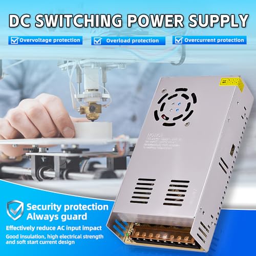 110V AC to 12V DC Transformer, 12V 500W 40A Switching Power Converter, Built-in Cooling Fan, with Various Power adapters.2