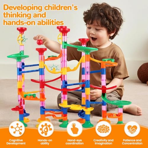 Marble Run 133 pièces avec 30 billes pour circuit de construction STEM - 3