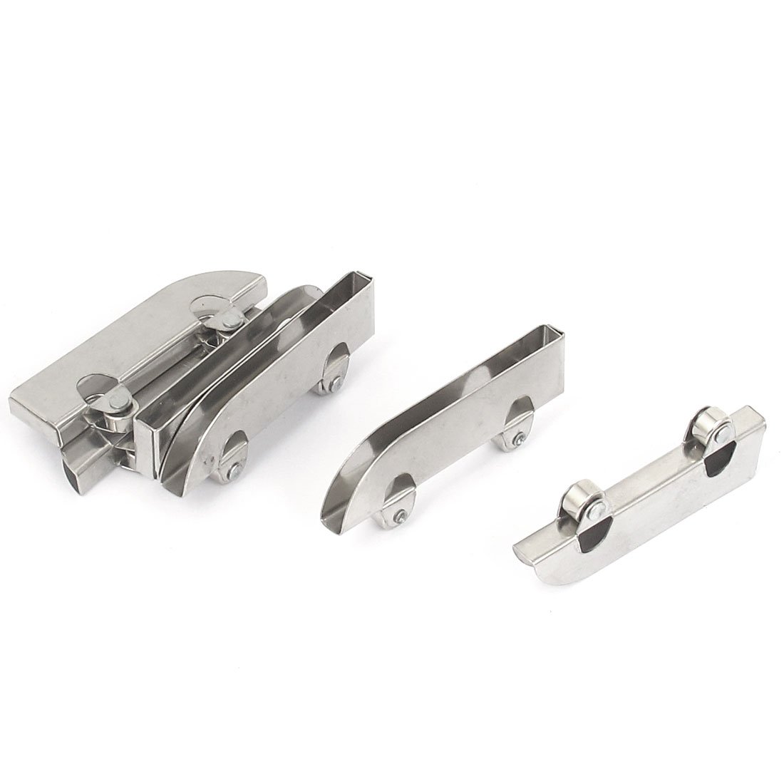 Uxcell Silver Sourcingmap Showcase Glass Sliding Door Roller Clamp Steel Wheel Pulley 5Pcs
