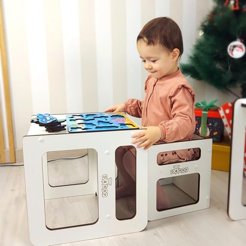 Mesas de Cubo Multifuncional Montessori, para el Desarrollo Infantil e Comfort, Mesa Montessori (M)