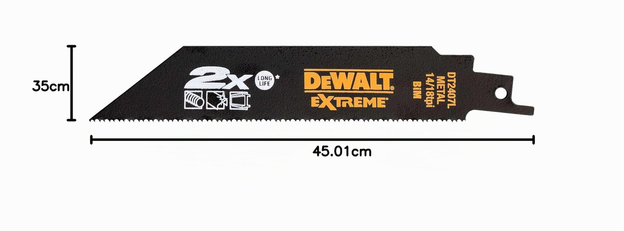 DEWALT DT2441L-QZ - Juego de 12 Hojas para Sierra Sable 2 x DT 2307L, 2 x DT 2308L, 1 x DT 2408L, 2 x DT 2300L, 2 x DT 2301L, 1 x DT 2407L, 2 x DT 2315L, Con Estuche de Almacenamiento