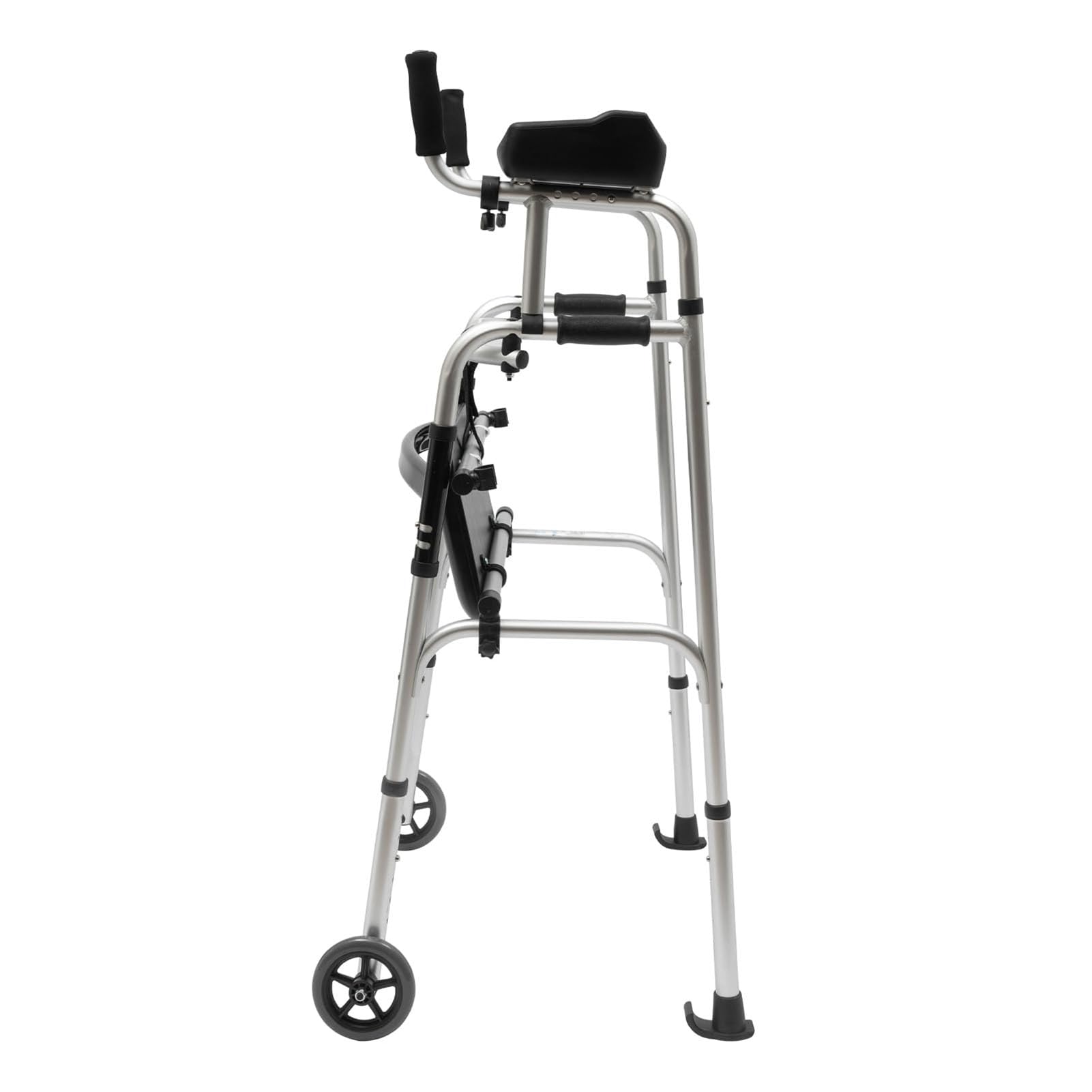 Składany rollator, lekki chodzik stojący z siedziskiem i podłokietnikami, pionowy chodzik dla seniorów, chodzik dla seniorów i dorosłych, stojak rehabilitacyjny