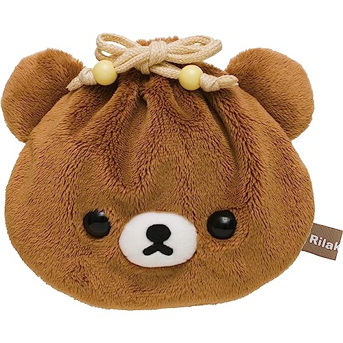 サンエックス リラックマ ぬいぐるみ巾着 チャイロイコグマ CA44604 H16.5×W24.5×D3cm